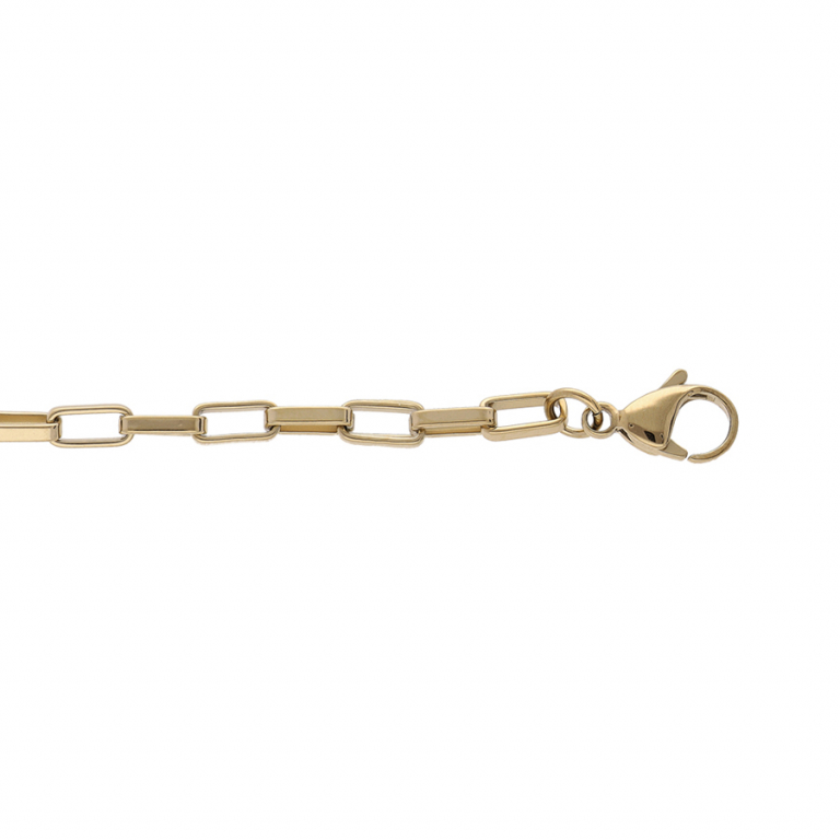 BRACELET ACIER ET PVD DORÉ 17+4CM