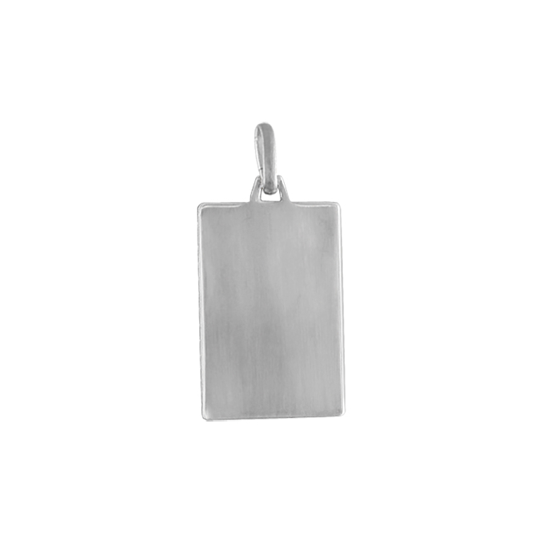 PLAQUE ACIER SATINE RECTANGULAIRE 14X21MM