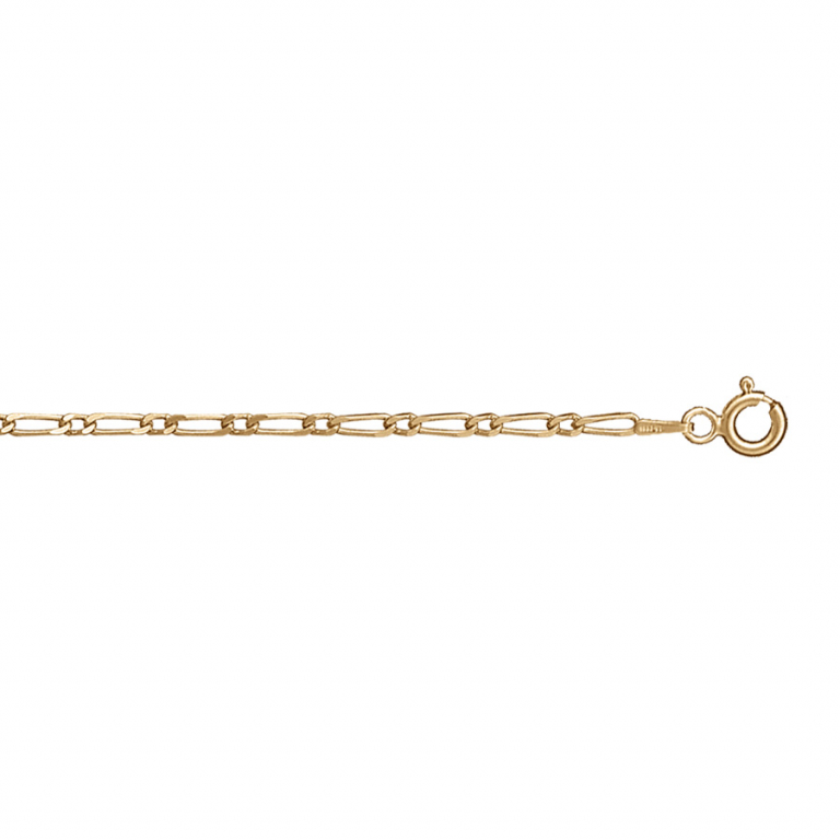 BRACELET VERMEIL ENFANT 1+1 2MM 13+2CM