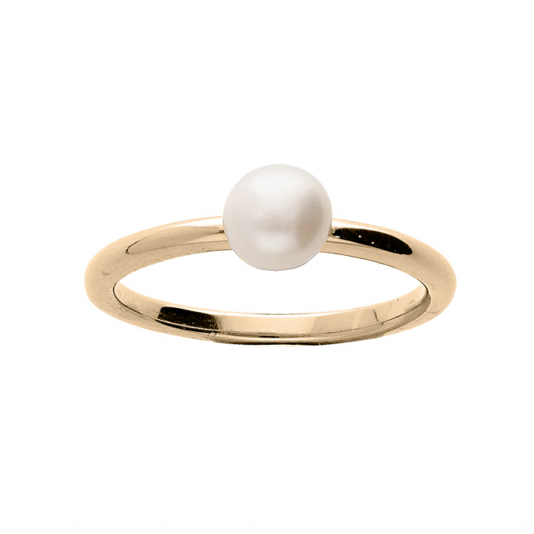 BAGUE PLAQUÉ OR PERLE DE CULTURE D\'EAU DOUCE
