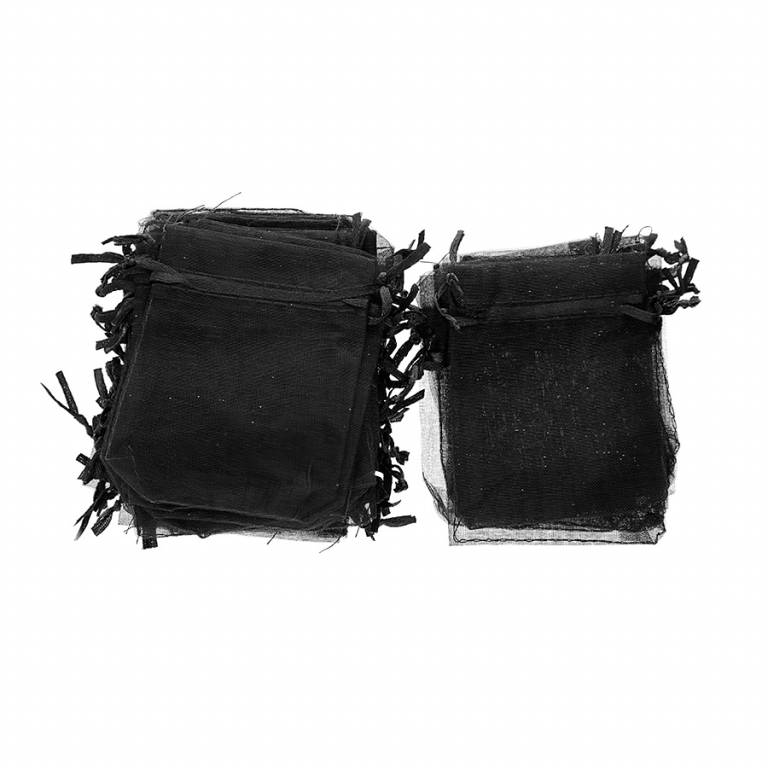 LOT DE 100 POCHETTES NOIRES POUR CHARMS