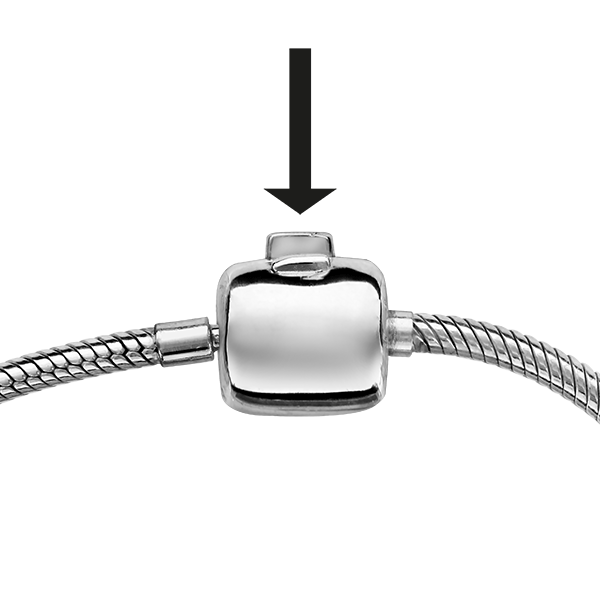 BRACELET ARGENT RHODIÉ CHAINE TUBE SERPENT POUR COULISSANT 21CM FERMOIR PRESTIGE