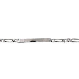 IDENTITE 1+2  PRESTIGE 4MM  ARGENT RHODIÉ 18CM
