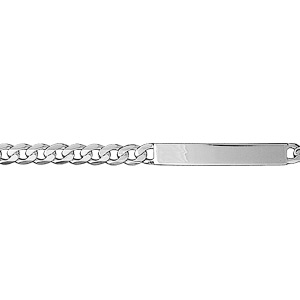 IDENTITE GOURMETTE HAWAI 5MM ARGENT 18CM