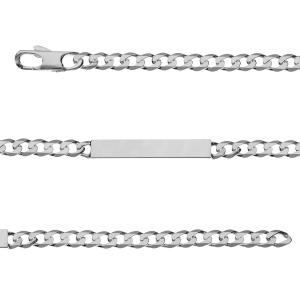 IDENTITE GOURMETTE HAWAI 5MM ARGENT 18CM