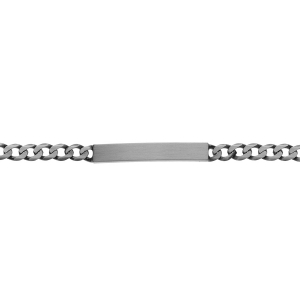 IDENTITE GOURMETTE HAWAI 5MM ARGENT FINITION VA