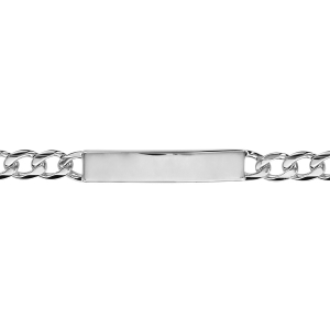 IDENTITE GOURMETTE HAWAI 6MM ARGENT 18CM