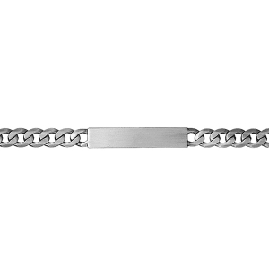 IDENTITE GOURMETTE HAWAI 6MM ARGENT FINITION VA