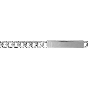 IDENTITE GOURMETTE HAWAI 7MM ARGENT 20CM
