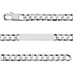 IDENTITE GOURMETTE HAWAI 7MM ARGENT 20CM