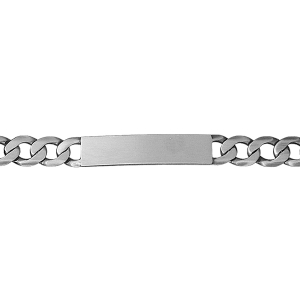 IDENTITE GOURMETTE HAWAI 8MM ARGENT FINITION VA