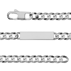 IDENTITE GOURMETTE HAWAI 9MM ARGENT 21CM