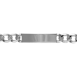 IDENTITE GOURMETTE HAWAI 9MM ARGENT FINITION VA