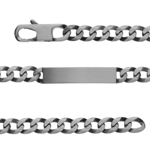 IDENTITE GOURMETTE HAWAI 9MM ARGENT FINITION VA