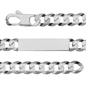 IDENTITE GOURMETTE HAWAI 10MM ARGENT 21CM