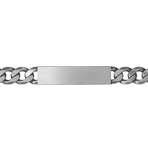 IDENTITE GOURMETTE HAWAI 10MM ARGENT FINITION VA
