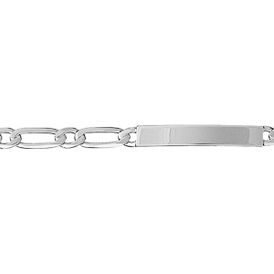 IDENTITE FIGARO 1+1 HAWAI 5MM ARGENT 18CM