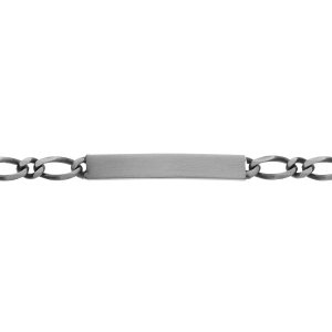 IDENTITE FIGARO 1+1 HAWAI 5MM ARGENT FINITION VA
