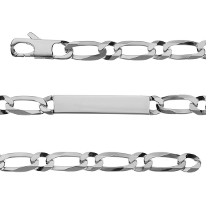 IDENTITE FIGARO 1+1 HAWAI 7MM ARGENT 20CM