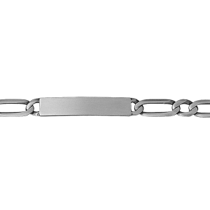 IDENTITE FIGARO 1+1 HAWAI 7MM ARGENT FINITION VA