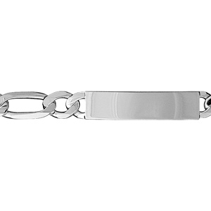 IDENTITE FIGARO 1+1 HAWAI 10MM ARGENT 21CM