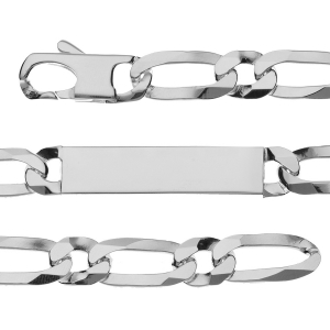 IDENTITE FIGARO 1+1 HAWAI 10MM ARGENT 21CM