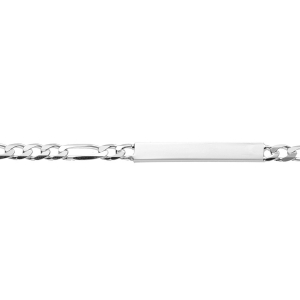 IDENTITE FIGARO 1+3 HAWAI 5MM ARGENT 18CM