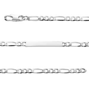 IDENTITE FIGARO 1+3 HAWAI 5MM ARGENT 18CM