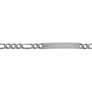 IDENTITE FIGARO 1+3 HAWAI 5MM ARGENT FINITION VA