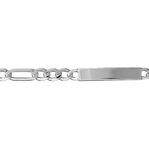 IDENTITE FIGARO 1+3 HAWAI 6MM ARGENT 18CM