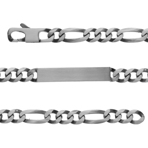 IDENTITE FIGARO 1+3 HAWAI 7MM ARGENT FINITION VA