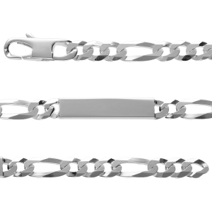 IDENTITE FIGARO 1+3 HAWAI 8MM ARGENT 21CM