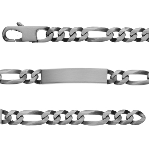 IDENTITE FIGARO 1+3 HAWAI 8MM ARGENT FINITION VA