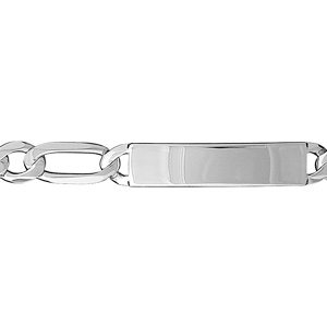 IDENTITE FIGARO 1+3 HAWAI 10MM ARGENT 21CM