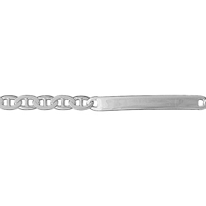 IDENTITE 4MM MAILLE FINE MARINE ARGENT 18CM
