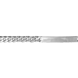 IDENTITE GOURMETTE PRESTIGE 5MM ARGENT 18CM