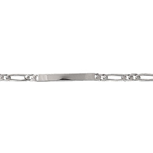 IDENTITE 1+3 PRESTIGE 4MM ARGENT RHODIÉ 18CM