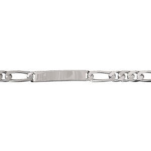 IDENTITE 1+3 7MM ARGENT RHODIÉ 20CM