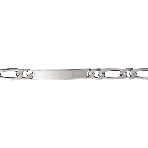 IDENTITE 1+1 PRESTIGE 7MM ARGENT RHODIÉ 20CM