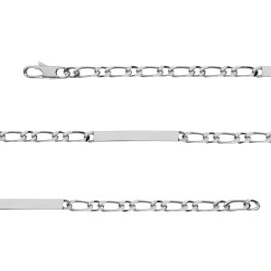 IDENTITEE 1+1 4MM FL ARGENT 18CM