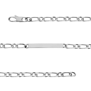 IDENTITEE 1+1 4MM FL ARGENT 18CM