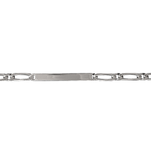 IDENTITEE 1+1 4MM FL ARGENT RHODIÉ 18CM