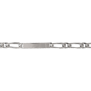 IDENTITE 1+1 PRESTIGE 6MM ARGENT RHODIÉ 18CM