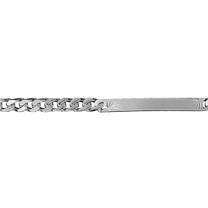 IDENTITE GOURMETTE 4MM DIAMANTEE ETOILE ARGENT 18CM