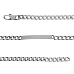 IDENTITE ARGENT GOURMETTE PRESTIGE 4MM FINITION VA