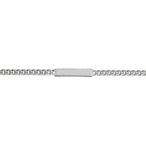 IDENTITE ENFANT GOURMETTE 3MM 16/14CM ARGENT
