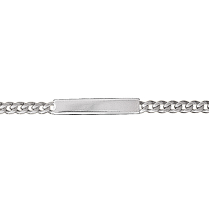 IDENTITE ENFANT GOURMETTE 3MM 16/14CM ARGENT