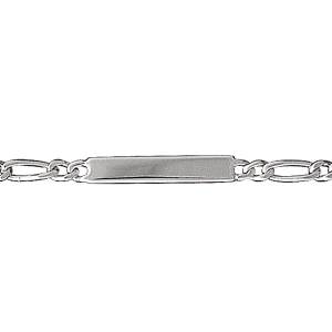 IDENTITE ENFANT 1+1 3MM 16/14CM ARGENT