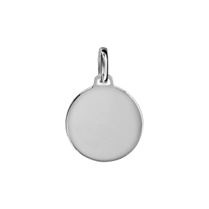 PENDENTIF ROND LISSE 16MM ARGENT