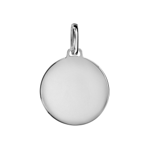 PENDENTIF ROND LISSE 20MM ARGENT